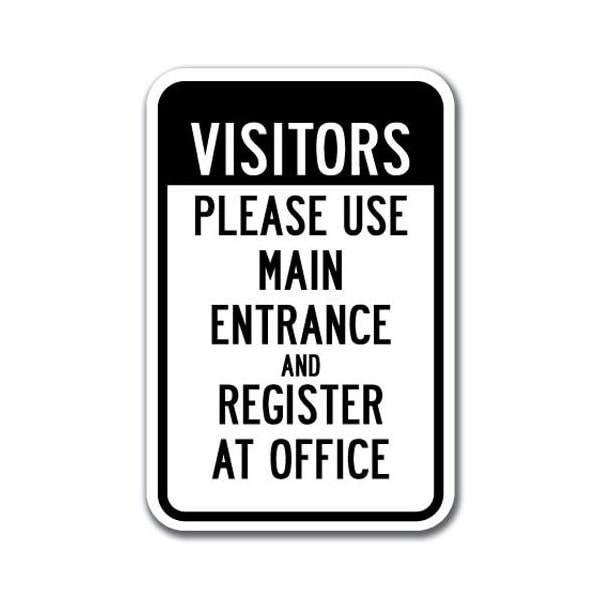 Signmission Safety Sign, 12 in Height, Aluminum, School Parking Only - Visitors A-1218 School Parking Only - Visitors - main